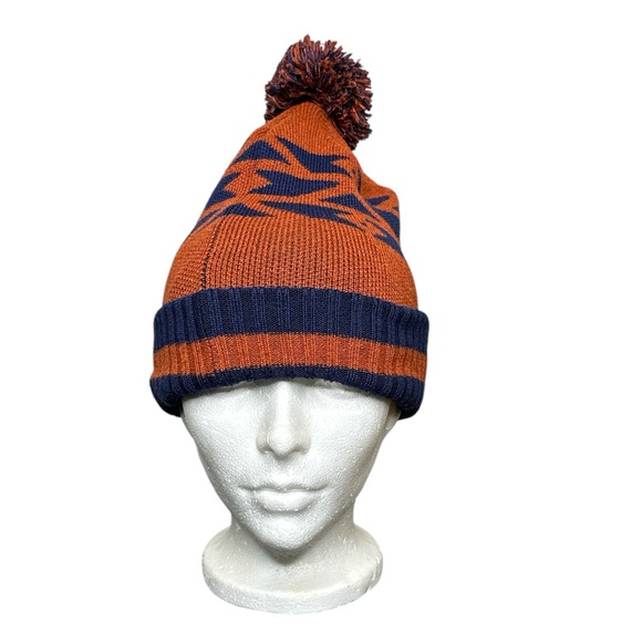 Patagonia Powder Town Beanie in Orange and Navy Blue One Size - Picture 1 of 5